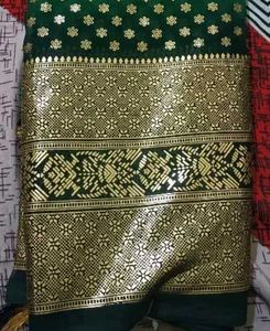 Beautiful Yellow Black Shading Saree With Blouse