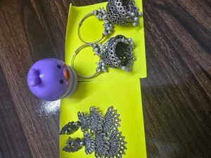 Statement Earrings(with A Cute Purple Lipbalm)