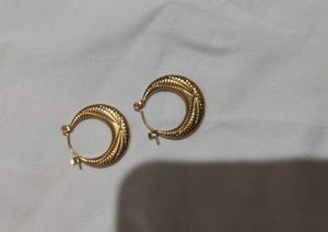 Tarnish Gold Hoop Earrings