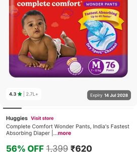 Huggies Wonder Pants M (7-12kg) - 76 Pack