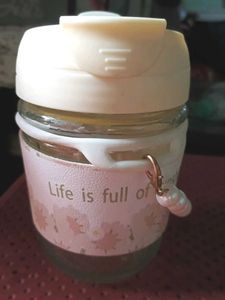 Glass Jar with Pearl Charm