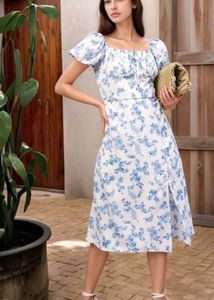Ditsy-summary Slit Cut Pinteresty Floral Dress r