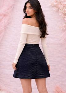 Chic Polka Dot Mini Skirt