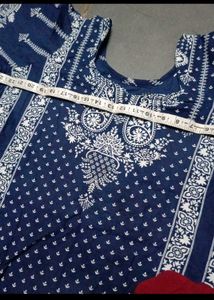 pakistani printed blue dress