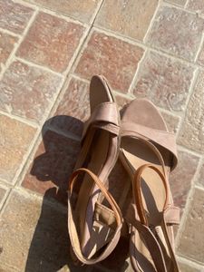 Elegant Nude Heeled Sandals