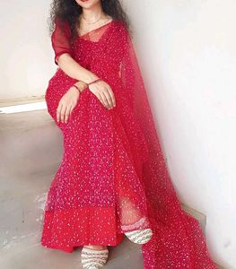 Elegant Red Saree