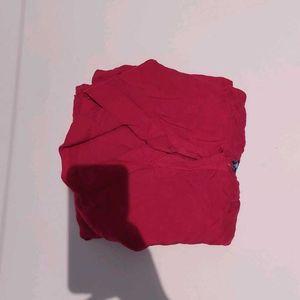 Red Embroidered Kurta