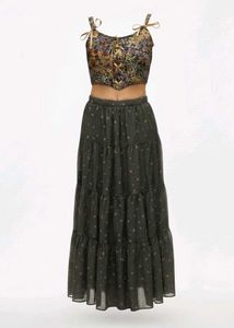 Floral Tapestry Corset Top