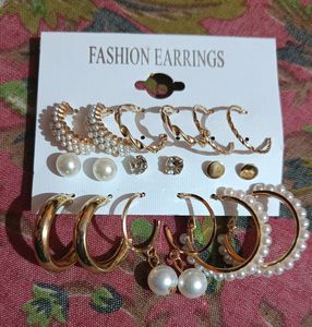 9 Pairs Of Beutiful Earings &amp; Studs