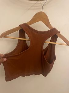 Brown Basic Halter Top🐻🤎