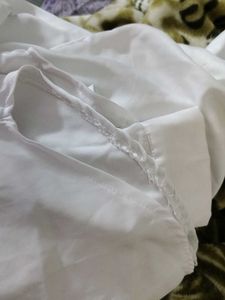 White Long Sleeve crop Shirt