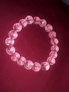 Natural Real Clear Quartz Diamond cutting Bracelet