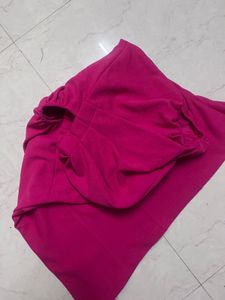 Pink Puff crop Top
