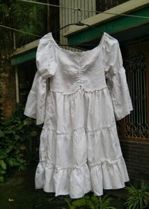 White Flowy Dress 🦢