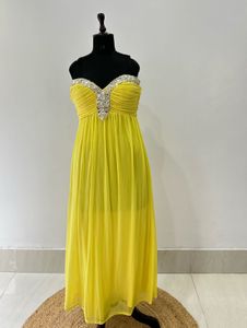Yellow Embellished Maxi Dress