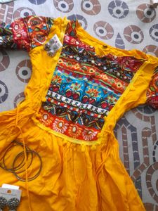 Yellow Printed Kurta💛