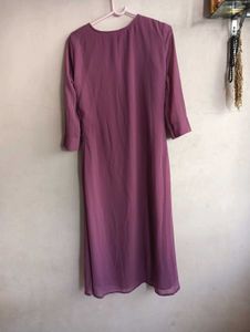 Elegant Mauve Midi Dress
