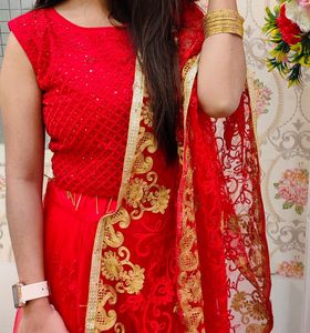 Ethnic Crop top and Skirt