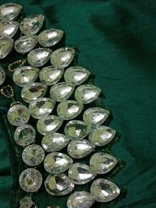 Elegant Emerald Green Embellished Gown