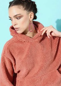 Cozy Coral Teddy Hoodie
