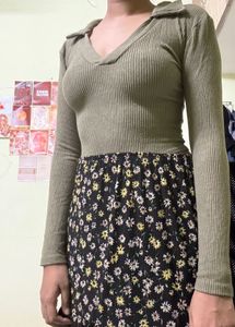 Olive Green Body Suit