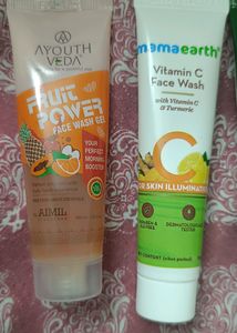 Gift Set Of 5 facewash In A Pouch Bag - Mamaearth, VLCC, Organic Harvest, Ayouthveda And Aaranyaa Face Wash Packs For Birthday Anniversary Or Any Special Occassion Gifting For Both Men And Women