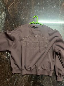 Brown Oversized Sweatshirt New Without Tag