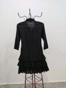 Black Ruffled Mini Dress