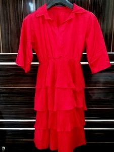 Red Tiered Dress