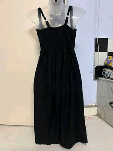 Zara branded Black Button-Down Midi Dress