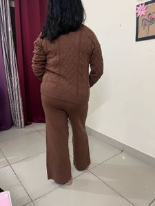 Brown Knit Jumpsuit