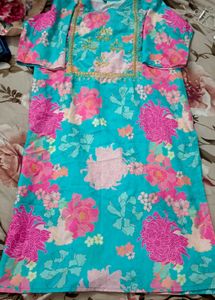 Floral Print Kurta Set with dupatta