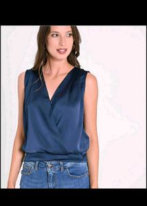 Blue Sleeveless Top