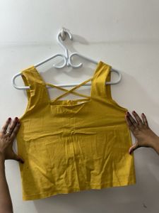 Mustard Crop Top