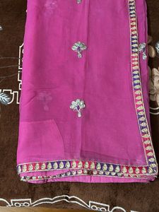 pink pure  ki saree