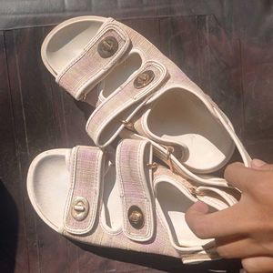 H&amp;M Pink &amp; White Sandal