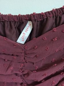Burgundy Long Sleeve Top