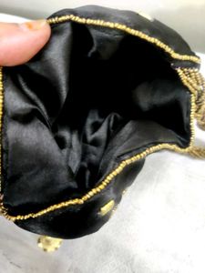 Clutches 👉Mirror Embellished Drawstring Pouch Bag