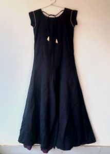 Black Anarkali With Dupatta For Women