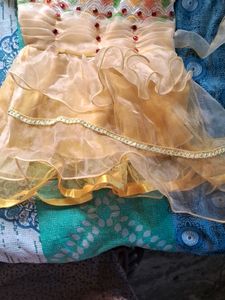 Yellow Colour Kids Frock