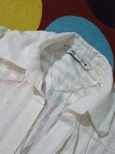 Striped Tie-Front Blouse