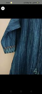 Libas Green fabric printed kurti and Gerua blue printed kurti