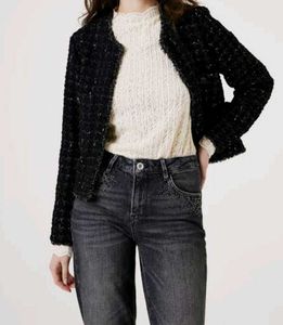 Korean Sequines Crop Tweed Jacket/ Blazer
