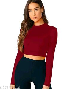 Burgundy Crop Top