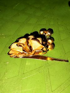Golden Flower hair clip