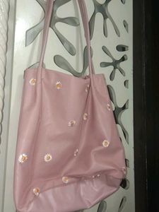 Daisy Embroidered Tote Bag