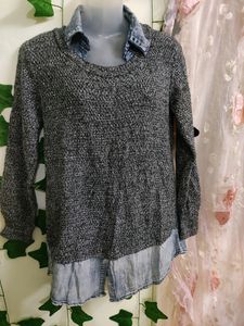 Layered-Look Sweater