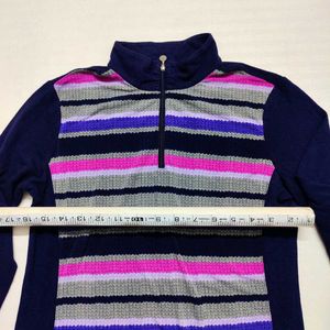 Crocodile Striped Knit Sweater | Bust 32