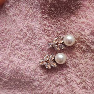 Pearl &amp; Crystal Drop Earrings