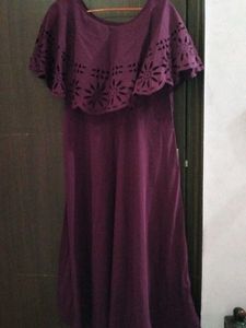 Elegant Hand Painted Design Long Frock